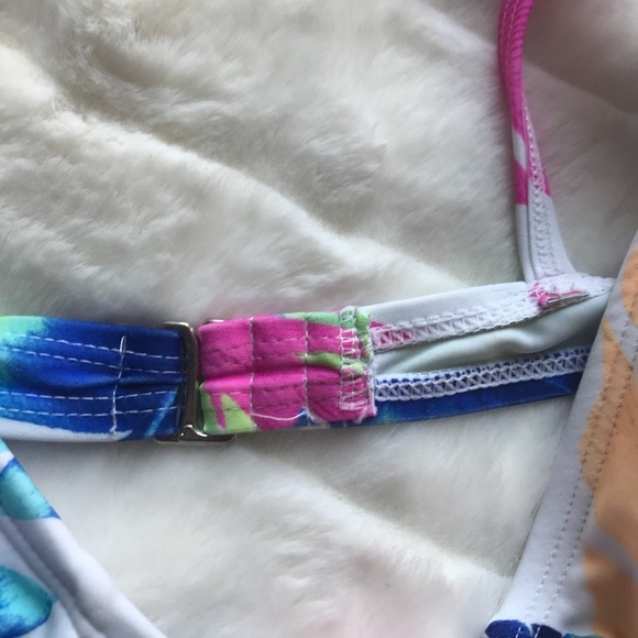 NWT SO Juniors Colorful Palm Print Bikini Top - Picture 3 of 6